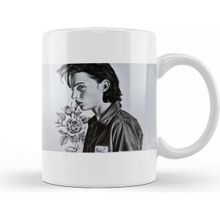 Baskı Dükkanı Wolfhard And Roses Beyaz Porselen Kupa Bardak