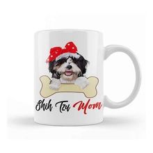 Baskı Dükkanı Womens Shih Tzu Mom Dog Owner Mothers Day Gift 01 Beyaz Porselen Kupa Bardak