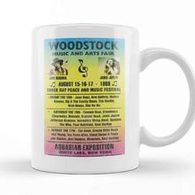 Baskı Dükkanı Woodstock 1969 Rainbow Poster Beyaz Porselen Kupa Bardak