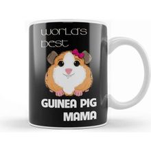 Baskı Dükkanı World Best's Guinea Pig Mama Porselen Beyaz Kupa Bardak