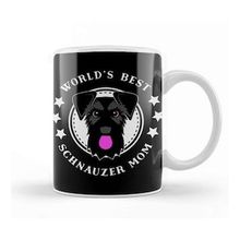Baskı Dükkanı Worlds Best Schnauzer Mom 04 Beyaz Porselen Kupa Bardak