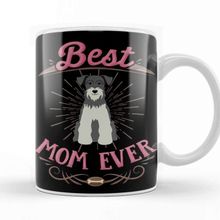 Baskı Dükkanı Worlds Best Schnauzer Mom 05 Beyaz Porselen Kupa Bardak