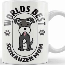 Baskı Dükkanı Worlds Best Schnauzer Mom 06 Beyaz Porselen Kupa Bardak