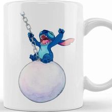 Baskı Dükkanı Wrecking Ball Stitch Kupa Beyaz Porselen Kupa Bardak