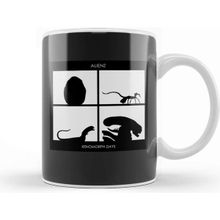 Baskı Dükkanı Xenomorph Days Gorlliaz Album Alien Beyaz Porselen Kupa Bardak