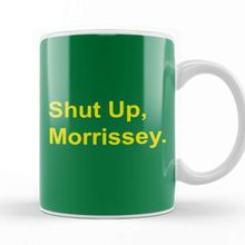 Baskı Dükkanı Yellow Text Shut Up Morrissey Beyaz Porselen Kupa Bardak