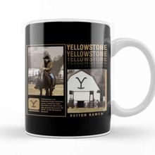 Baskı Dükkanı Yellowstone Dutton Ranch Beyaz Porselen Kupa Bardak