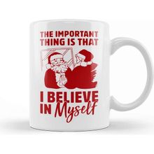 Baskı Dükkanı Yılbaşı Yeni Yıl Konseptli Believe In Santa Clause Christmas Kupa Bardak