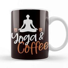 Baskı Dükkanı Yoga Coffee Asana Meditation Zen Nirvana Gift Beyaz Porselen Kupa Bardak