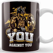 Baskı Dükkanı You Against You Workout Barbell Bodybuilding Weightlifting Kupa