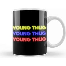 Baskı Dükkanı Young Thug Young Thug Young Thug Logo Quotes Porselen Beyaz Kupa Bardak