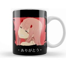 Baskı Dükkanı Zero Two From Darling In The Franxx Arigatou Kupa Bardak