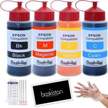 Baskistan Epson L350 4 x 500 ml 15000 Sayfa Renkli Mürekkep Seti