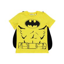 Batman Erkek Çocuk Pelerinli Tişört 6-9 Yaş Sarı