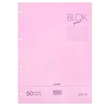 Bayındır A5 Kareli 50 Yaprak Pembe Klasör Yedeği