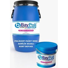 Baypoli Polikort Paint 3000 Akrilik Spor Saha 60 kg Turuncu Son Kat Boyası