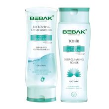 Bebak 200 ml Yağlı Ciltler İçin Yüz Temizleme Jeli + 200 ml Tonik
