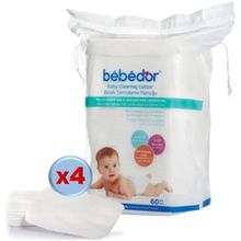 Bebedor 240 Adet 4x60 Bebek Temizleme Pamuğu