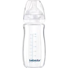 Bebedor 51301 260 ml Şeffaf Cam 3+ Ay Damaklı Biberon Seti