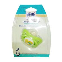 Bebedor 6+ Ay Desenli Yeşil Ortası Saı Desenli Silikon Damaklı Uçlu Emzik