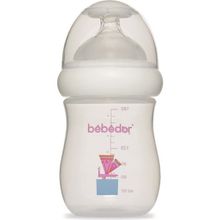 Bebedor 97322 Pembe Desenli Geniş Ağızlı 180 ml PP Biberon