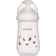 Bebedor 98322 Mor Desenli Geniş Ağızlı 260 ml PP Biberon
