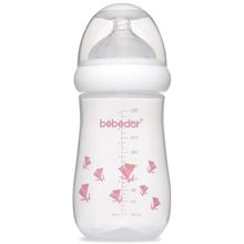 Bebedor 98322 Pembe Desenli Geniş Ağızlı 260 ml PP Biberon