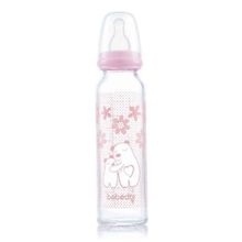 Bebedor Pembe 250 ml Isıya Dayanıklı Cam Bİberon