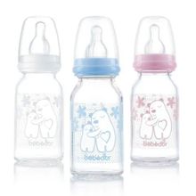 Bebedor Silikon Emzikli Isıya Dayanıklı 125 ml 0+ Ay Cam Renkli Biberon