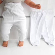 Bebegen Sade Beyaz Tek Alt Bebek Penye Pantolon