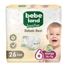 Bebeland Sensitive No:6 XLarge 26 Adet Bebek Bezi