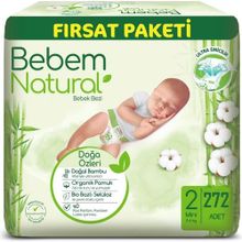 Bebem Natural No:2 Mini 272 Adet Bebek Bezi