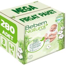 Bebem Natural No:3 Midi 280 Adet Bebek Bezi