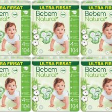 Bebem Natural No:4 Maxi 624 Adet Bebek Bezi