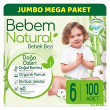 Bebem Natural No:6 XLarge 100 Adet Bebek Bezi