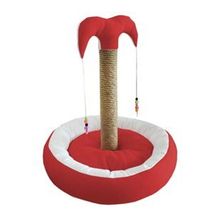 Bedspet 65 cm Kırmızı Kedi Yataklı Tırmalama