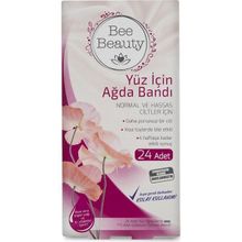 Bee Beauty Normal ve Hassas Ciltler için 24'lü Yüz Ağda Bandı