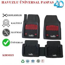 Beka Hyundai Bayon 2023 4D Havuzlu Universal Kırmızı Paspas