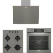 Beko BDE 6062 G - BFC 330 G - BOCD T 6011 EG Yeni Gri 3'lü Ankastre Set