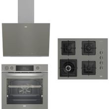 Beko BFC631G - BOCK6510EWG - BDE6062G Gri 3'lü Ankastre Set