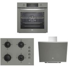 Beko Manhattan BFC430G - BOCDT6510EG - BDE6062G Gri 3'lü Ankastre Set