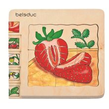 Beleduc Çilek 15x15 cm Katlı Puzzle