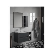 Belinza Aurora 85 cm Antrasit-Beyaz Banyo Dolabı