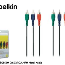 Belkin BLK-F3Y080BF2M 2M 3Xrca M-M Metal Kablo