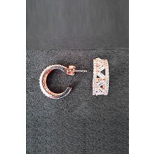 Bella Gloria GP00223 Baget Taşlı Roz Gümüş Küpe