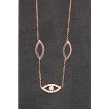 Bella Gloria TGK0095 Sosyete Gözü Rose Kadın Gümüş Kolye