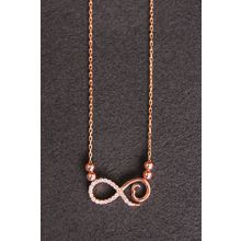 Bella Gloria TGK0135 Sonsuzluk Rose Kadın Gümüş Kolye
