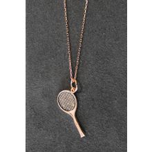 Bella Gloria TGK0312 Tenis Raketi Rose Kadın Gümüş Kolye