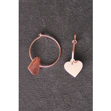 Bella Gloria TGP0108 Kalp Rose Gümüş Küpe