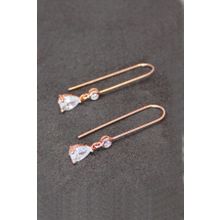 Bella Gloria TGP0113 Pembe Damla Rose Gümüş Küpe